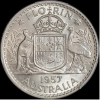 1957 Florin Choice Unc (PCGS MS63)