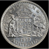 1957 Melbourne Proof Florin PCGS PR63