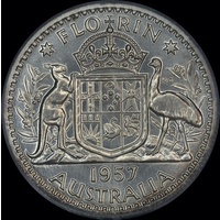 1957 Melbourne Proof Florin PCGS PR65