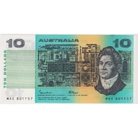 1985 $10 Note Johnston/Fraser MAC Last Prefix R309L Uncirculated