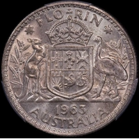 1963 Florin Choice Unc (PCGS MS64)