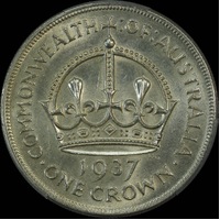 1937 Crown PCGS AU58