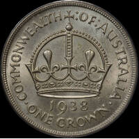 1938 Crown Unc (PCGS MS62)