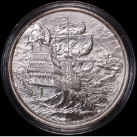 USA 2oz Silver Round Elemetal Privateer Series - Ship in The Storm