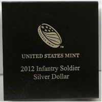 USA 2012 Silver Dollar Proof KM#529 Infantry Soldier