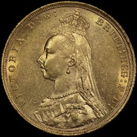1892 Sydney Jubilee Head Sovereign good EF