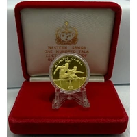 Western Samoa 1980 Gold 100 Tala KM#37 Commonwealth Games 