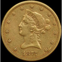 USA 1877-S Gold $10 Liberty Eagle PCGS VF35