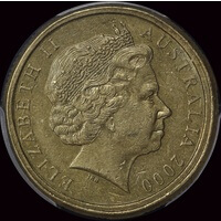 2000 One Dollar Ten Cent Mule about Unc PCGS AU58
