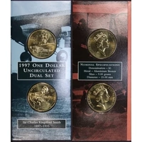 1997 1 Dollar Uncirculated Pair Kingsford Smith
