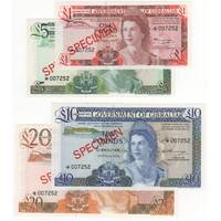 1978 Gibraltar Four Note Specimen Set Pick Cs1 Unc