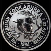 1994 Silver One Ounce Unc Kookaburra Coin