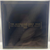 2021 Gold 1oz Proof High Relief Coin Australian Swan