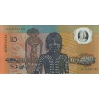 1988 $10 Note Bicentennial Commemorative AA 23 Last Prefix Johnston/Fraser R310CL Uncirculated