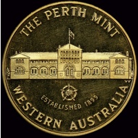 Perth Mint Gold Proof One Ounce Ingot 99.99% Pure circa 1989