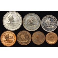 Keeling Cocos Islands 1977 Uncirculated Mint Coin Set of 7