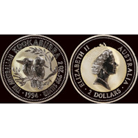 1994 Silver Two Ounce Unc Coin Kookaburra