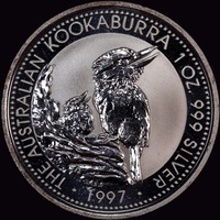 1997 Silver 1oz Uncirculated Kookaburra Coin