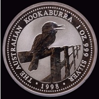 1998 Silver One Ounce Unc Coin - Kookaburra