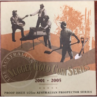 2001-2005 Gold Five Coin Proof Set (5 * 1/25) Prospector