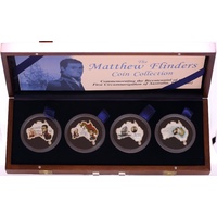 2002 Silver One Ounce Four Coin Set Flinders Bicentenary 