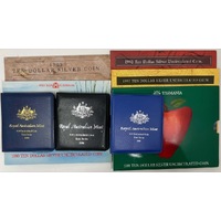 1985-1993 Ten Dollar Uncirculated State Series Complete Set