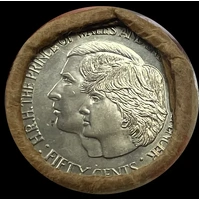 1981 50 Cent Mint Roll Charles And Diana - Tails / Tails