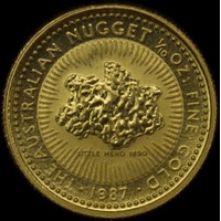 1987 Gold Tenth Ounce Specimen Coin Nugget - Little Hero