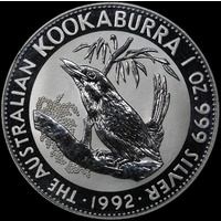 1992 Silver One Ounce Kookaburra Specimen Coin