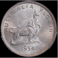 1954 Florin Royal Visit Choice Unc (PCGS MS63)