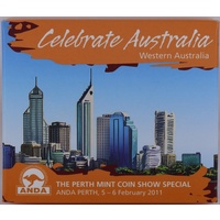 2011 Silver 1 Ounce Proof Coin Celebrate Australia WA Perth ANDA Show