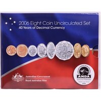 Australia 2006 Uncirculated Mint Coin Set Decimal Currency ANDA Release
