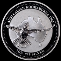 2002 Silver 1 Ounce Unc Coin Kookaburra
