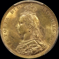 1891 Melbourne Jubilee Head Sovereign S# 3867C Unc (PCGS MS61)