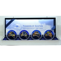 Tuvalu 2003 Silver Four Coin Set Pioneers of Aviation