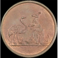 WJ Taylor ca1860 Copper Penny Token Uncirculated