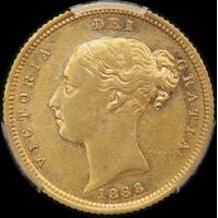 1883 Sydney Young Head Half Sovereign PCGS AU53