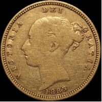 1883 Sydney Young Head Half Sovereign 5/3 Fine