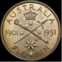 1951 Florin Federation Jubilee PCGS MS62