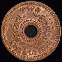 1942 Two Shilling Internment Token Choice Unc (MS 63RB)