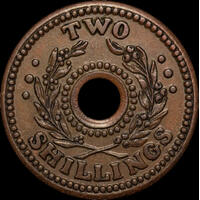 1942 Two Shilling Internment Token Extremely Fine