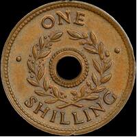 1942 One Shilling Internment Token Unc (MS 62BN)