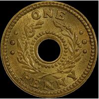 1942 One Penny Internment Token good EF