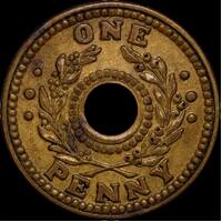 1942 One Penny Internment Token good VF