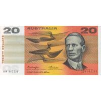 1976 $20 Note Gothic Serials Side Thread Knight/Wheeler R406B Uncirculated