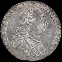 1787 Silver Sixpence George III S#3749 Extremely Fine