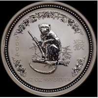 2004 Silver Lunar Half Ounce Specimen Coin Monkey