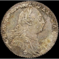 1787 Silver Sixpence George III S#3748 Uncirculated