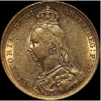 1890 Melbourne Jubilee Head Sovereign Extremely Fine