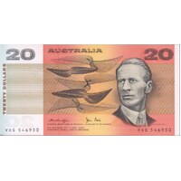 1979 $20 Note OCR-B Serials Side Thread Knight/Stone R407B Uncirculated